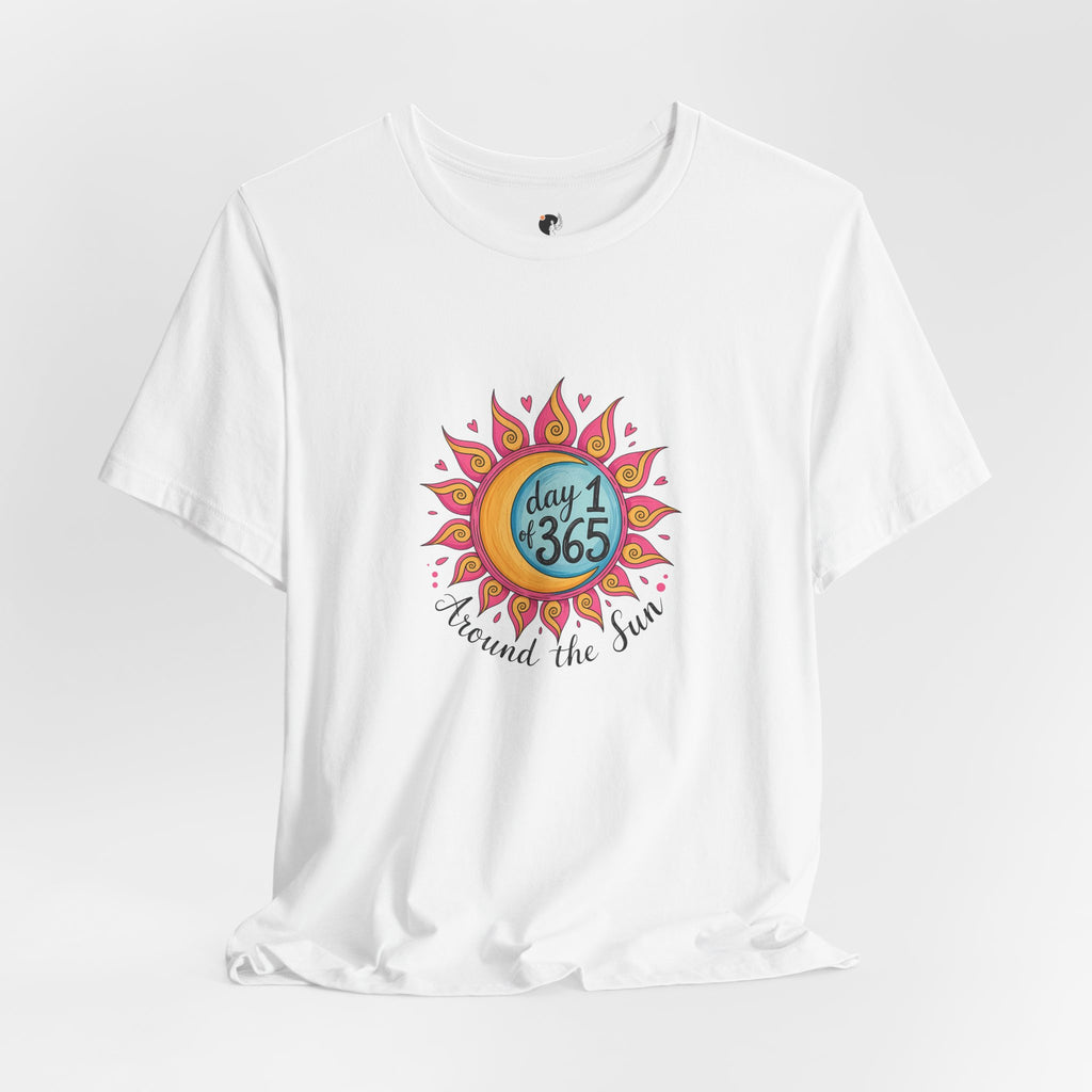 Day 1 of 365 Sun Graphic Tee — "Around the Sun" Summer Vibe T-Shirt