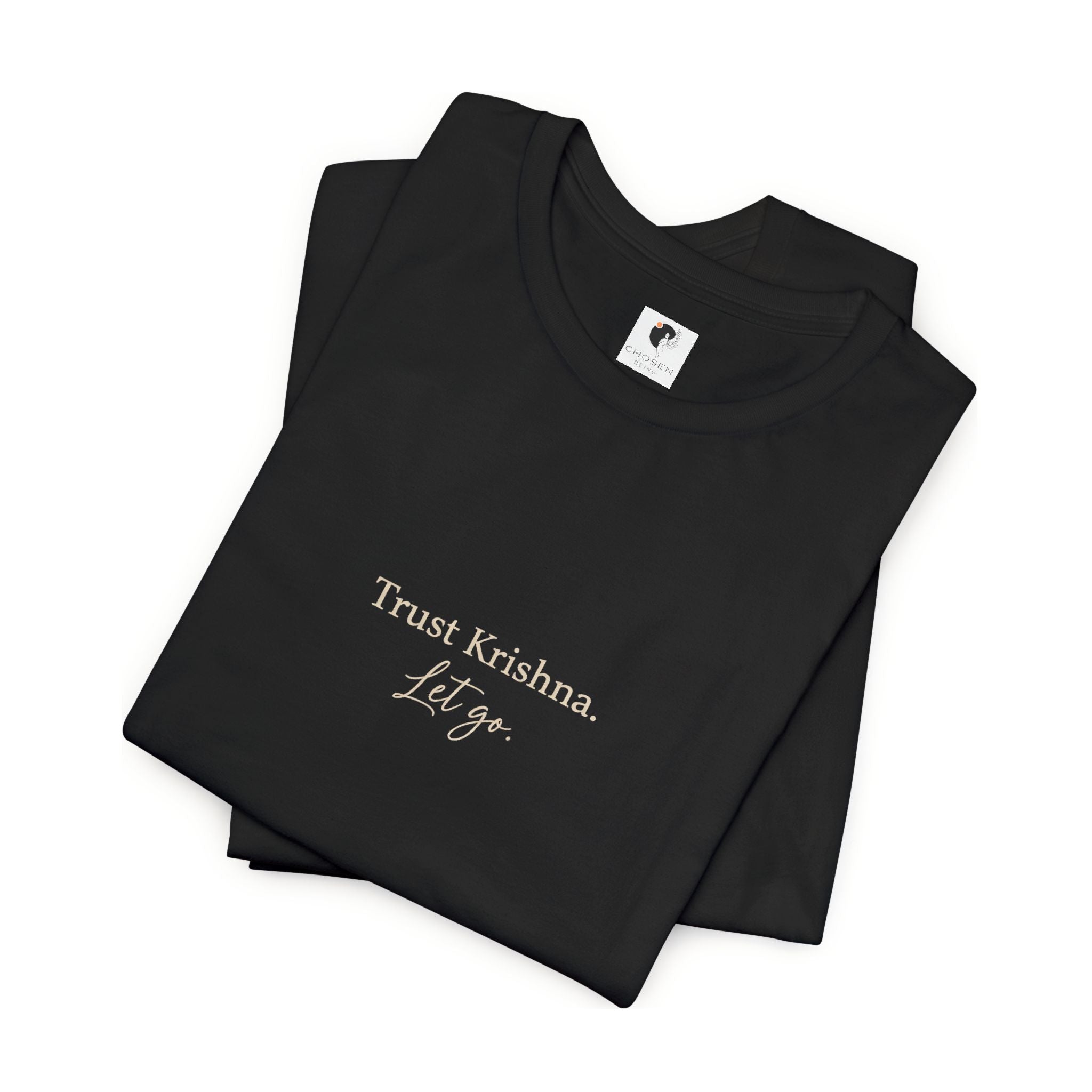 Trust Krishna Tee — Minimal Spiritual Yoga Shirt