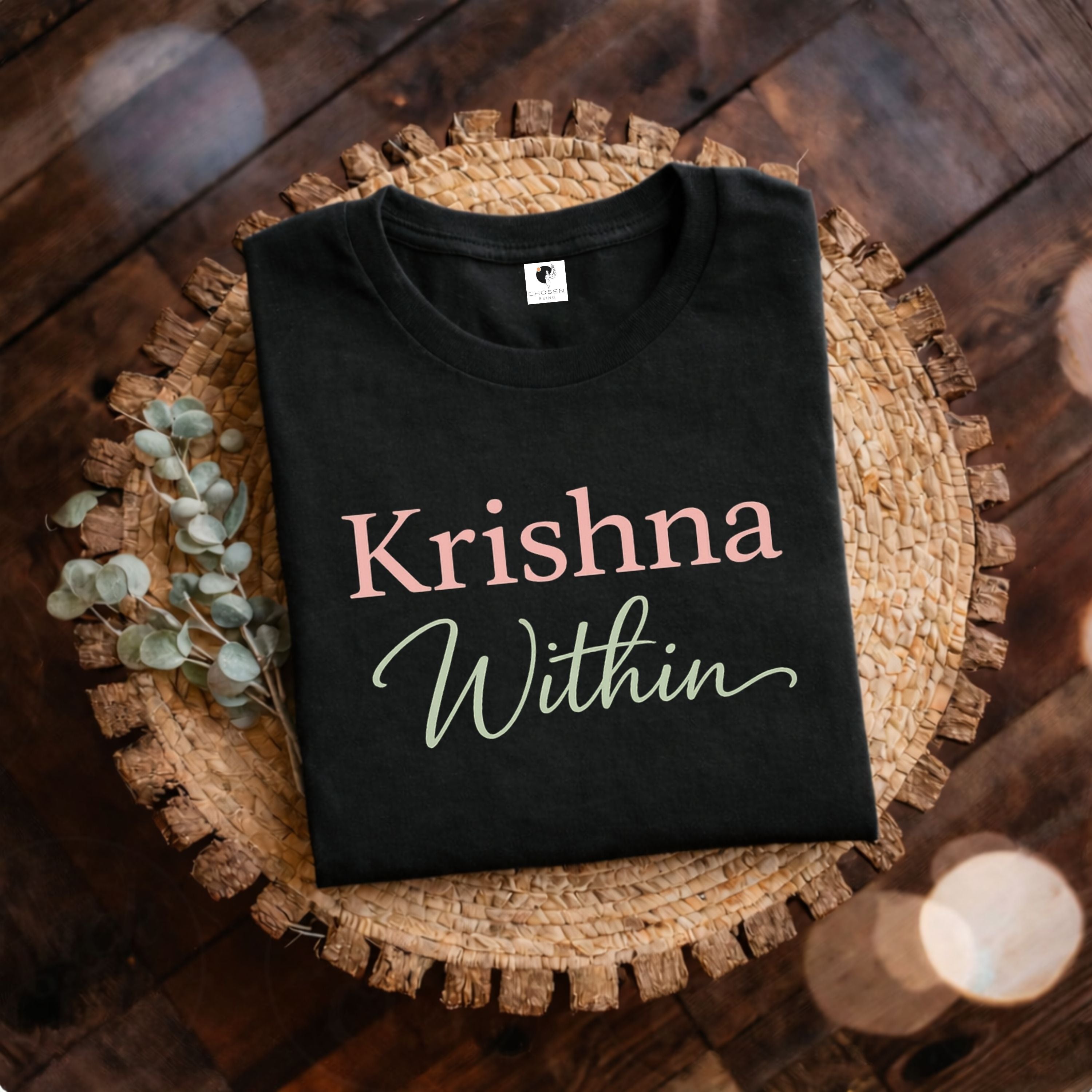 Krishna Within T-Shirt — Spiritual Yoga Tee (Gender-Neutral)