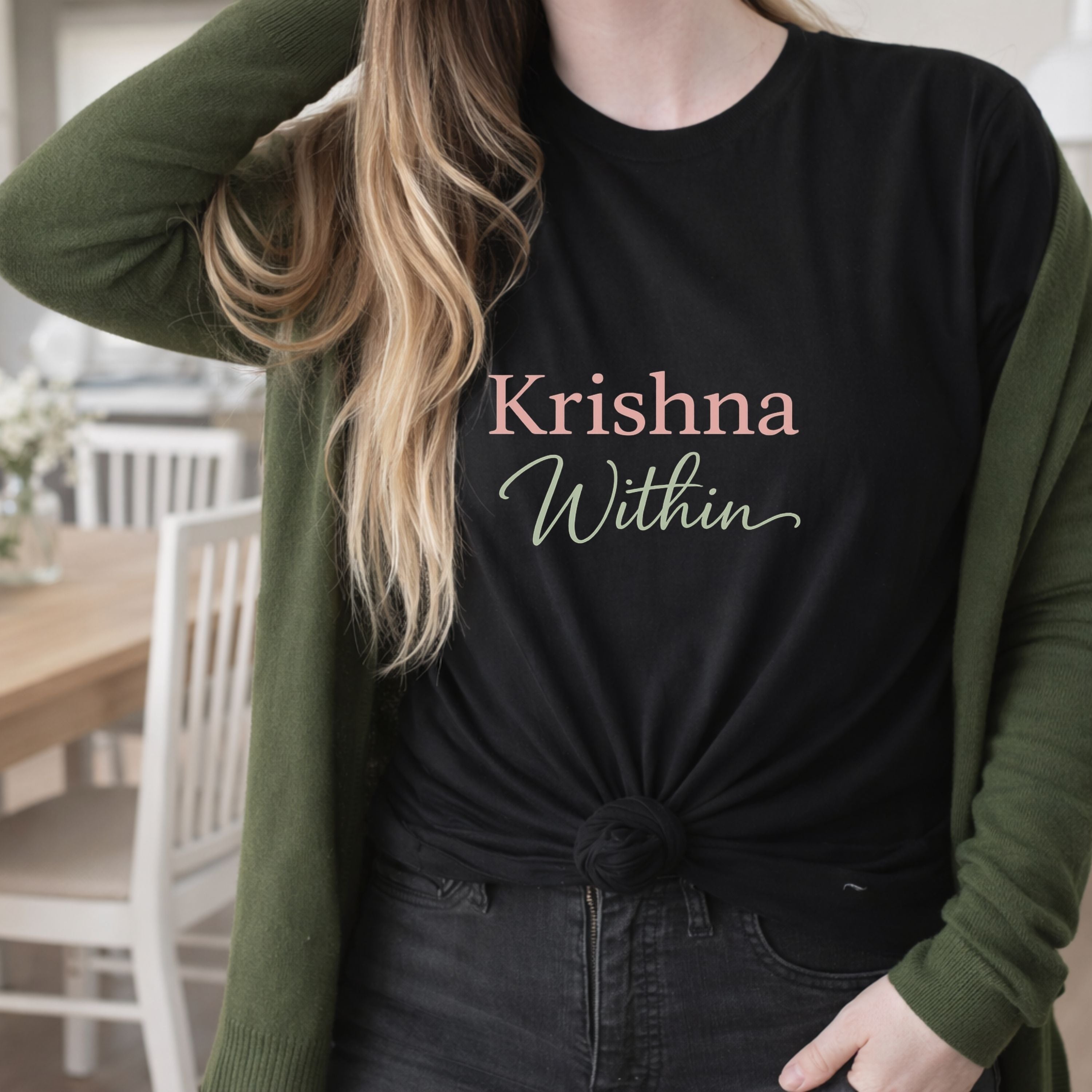 Krishna Within T-Shirt — Spiritual Yoga Tee (Gender-Neutral)