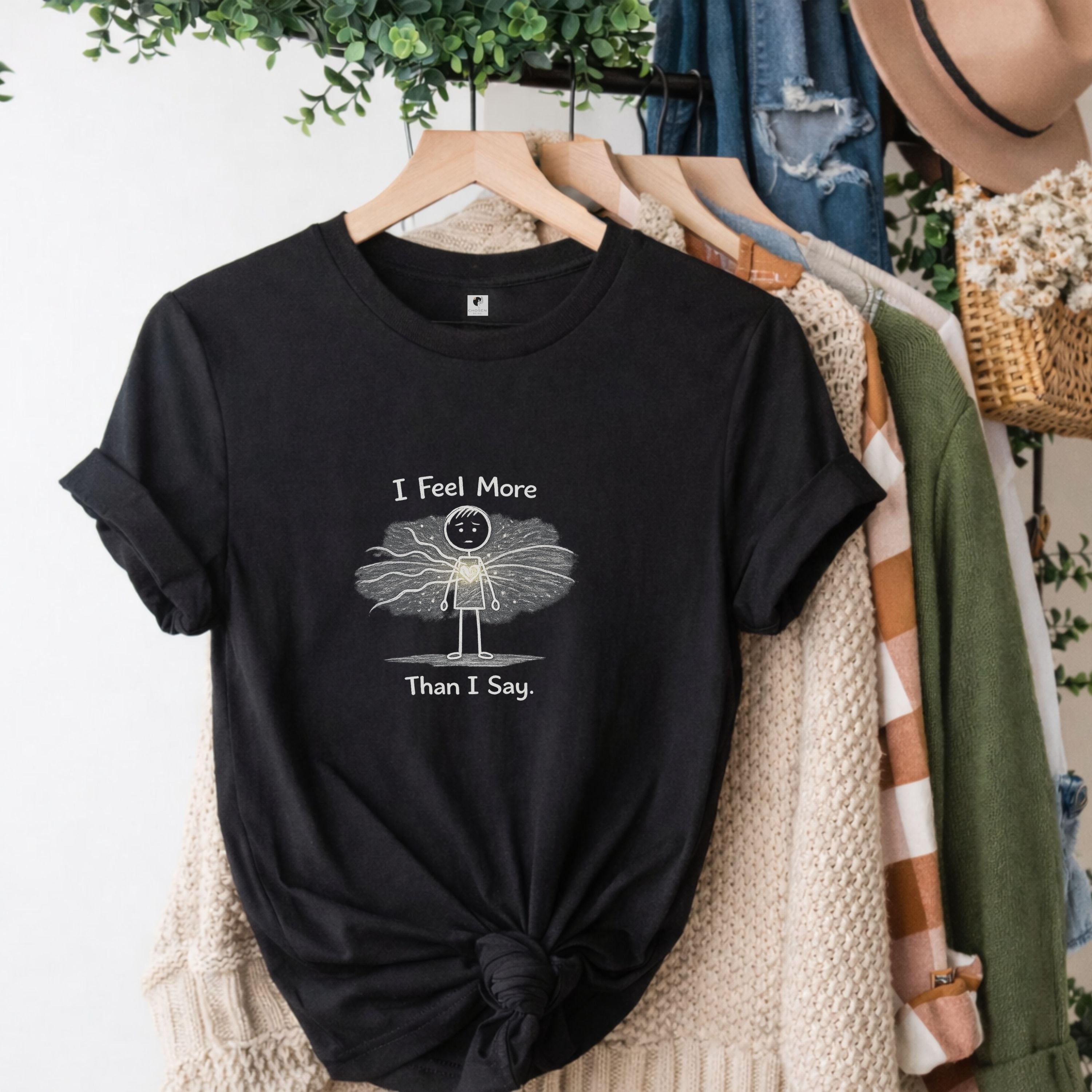 I Feel More Than I Say T‑Shirt — Empath & Sensitive Soul Graphic Tee