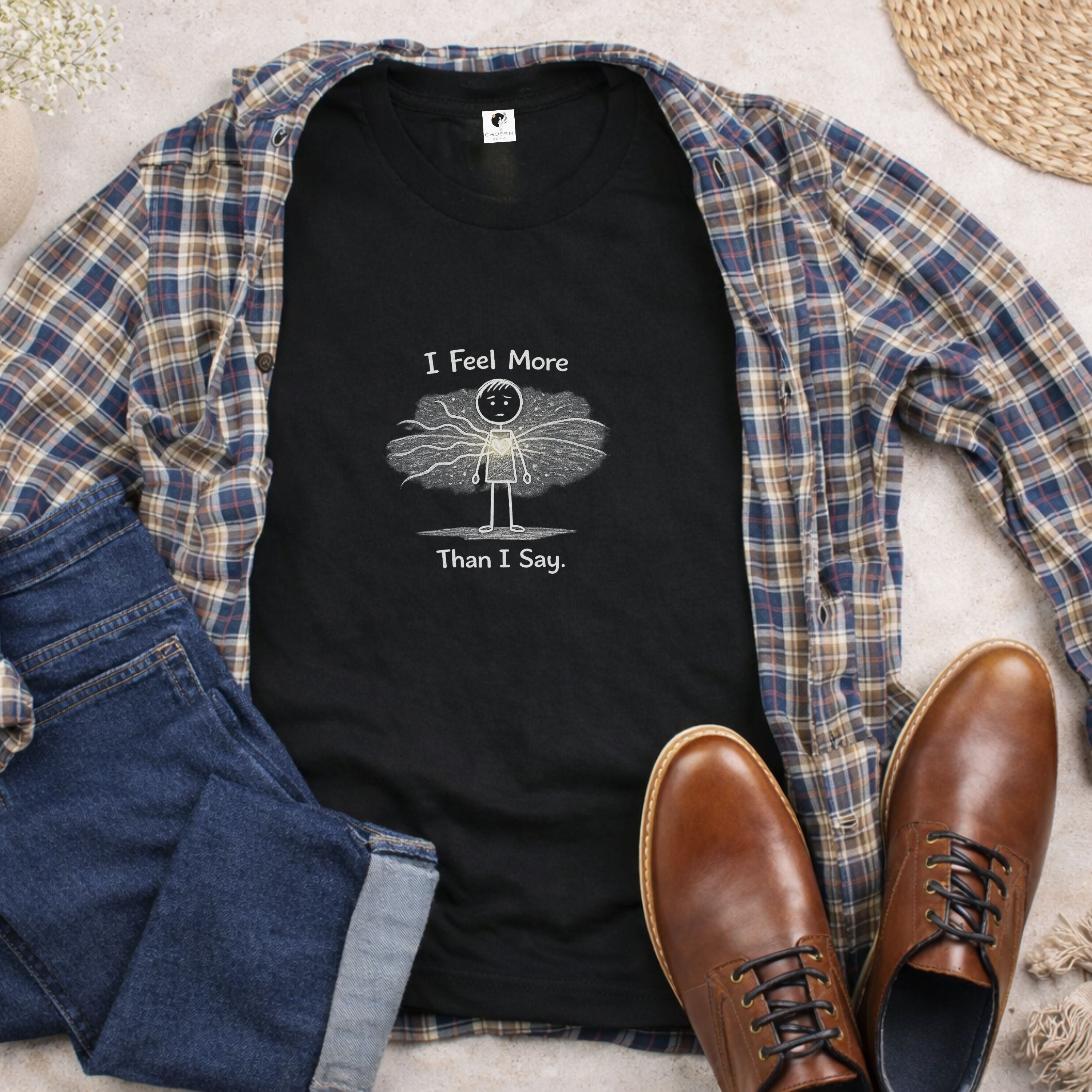 I Feel More Than I Say T‑Shirt — Empath & Sensitive Soul Graphic Tee