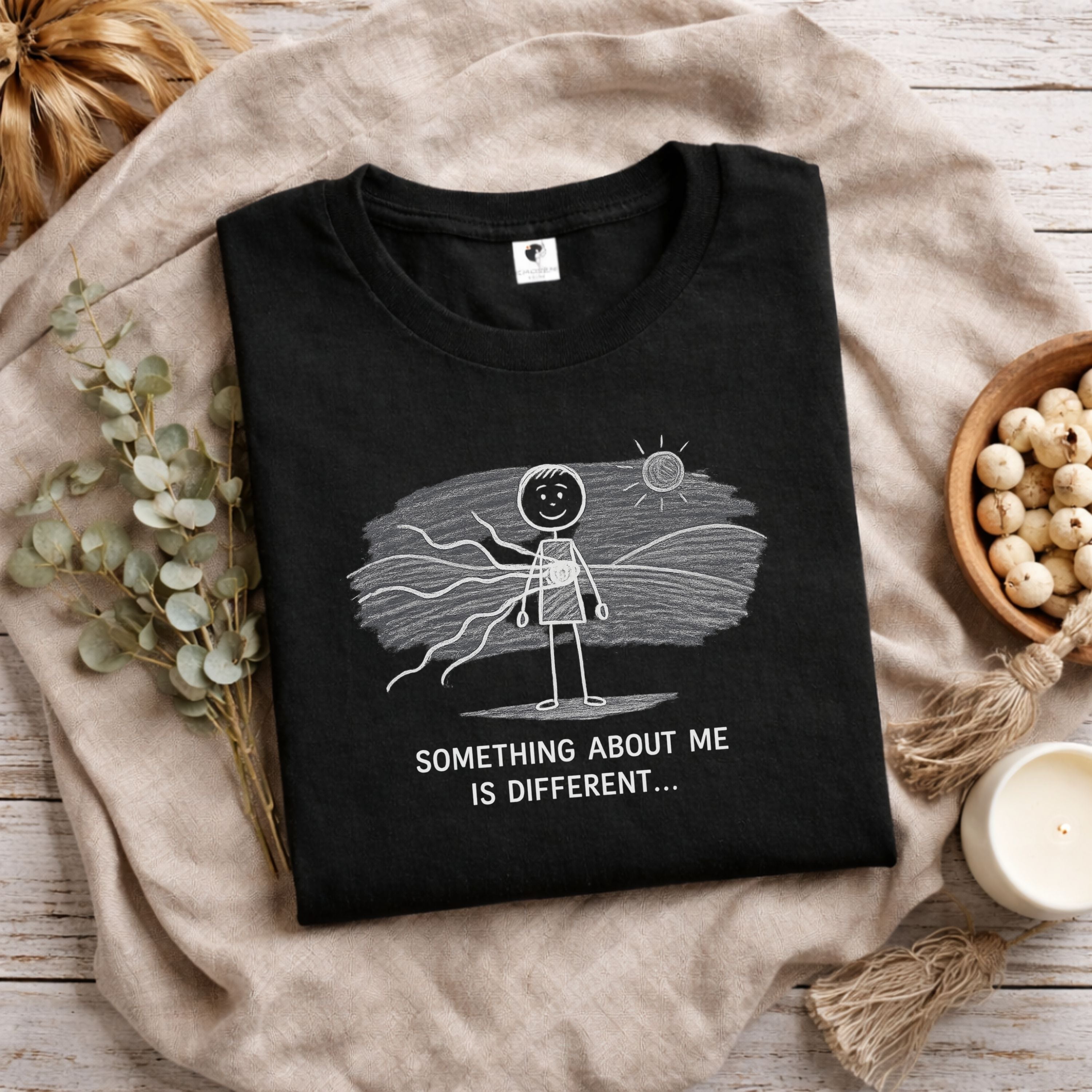 T-Shirt — 'Something About Me Is Different' Alien/Outsider Graphic Tee