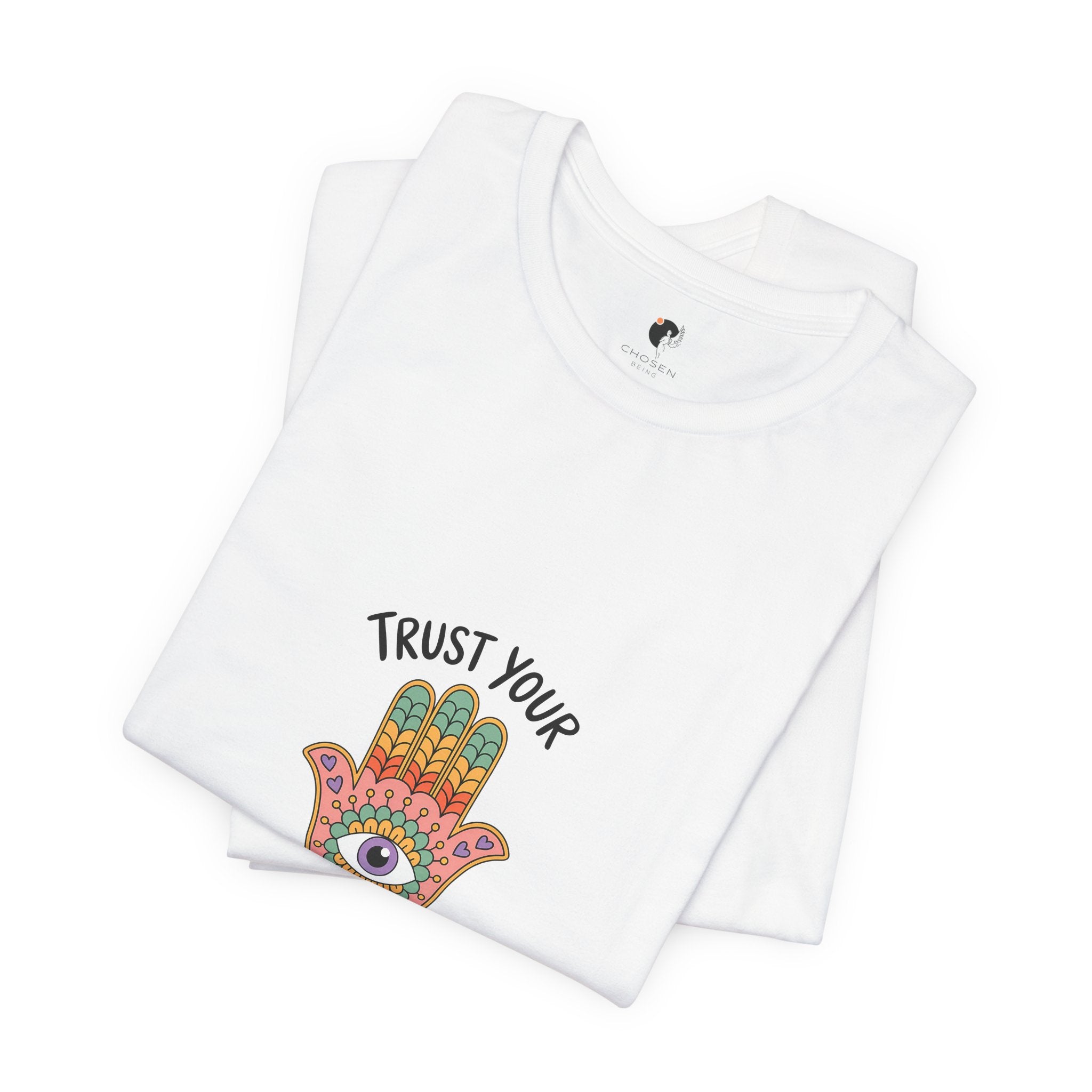 Trust Your Intuition Hamsa T-Shirt – Spiritual Boho Tee
