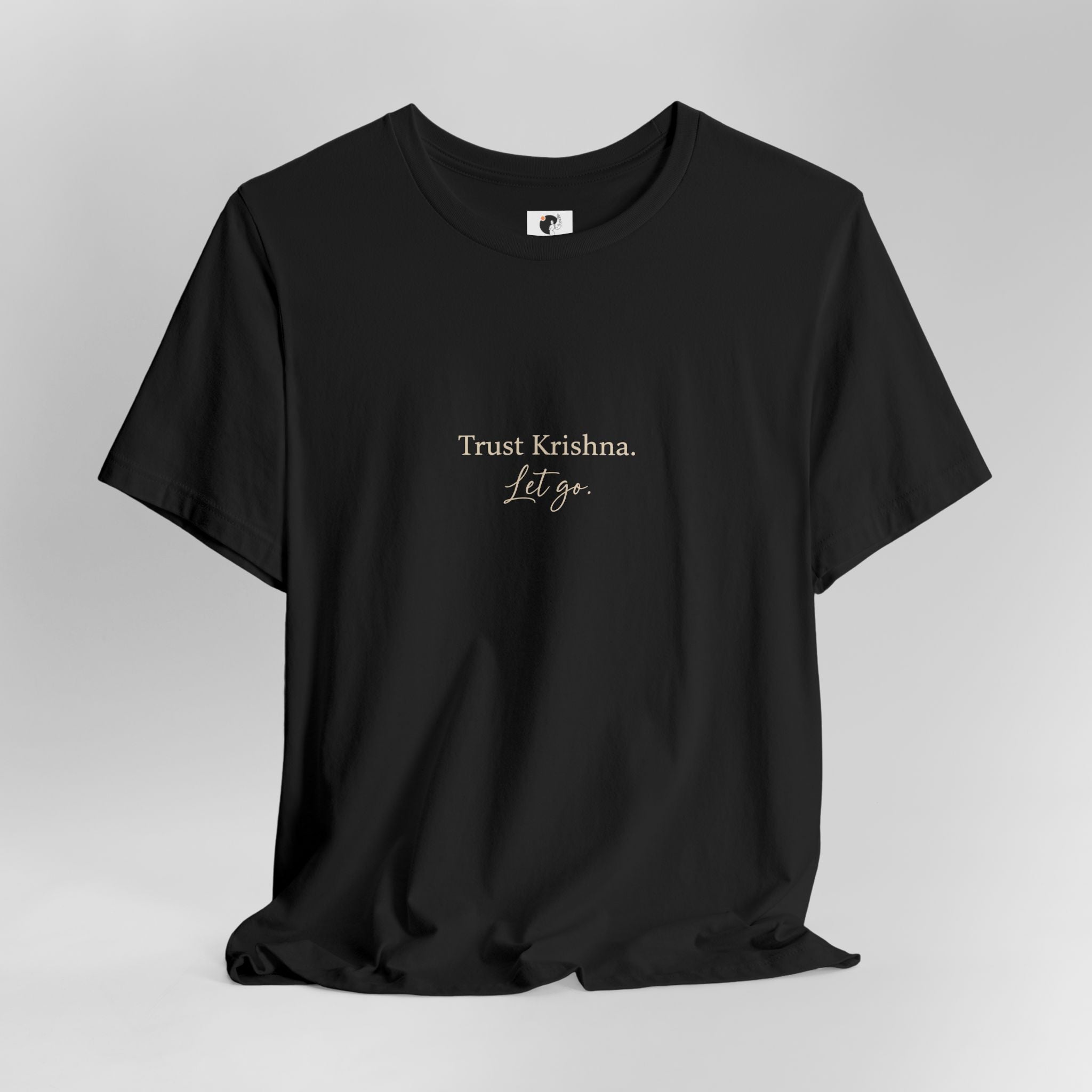 Trust Krishna Tee — Minimal Spiritual Yoga Shirt