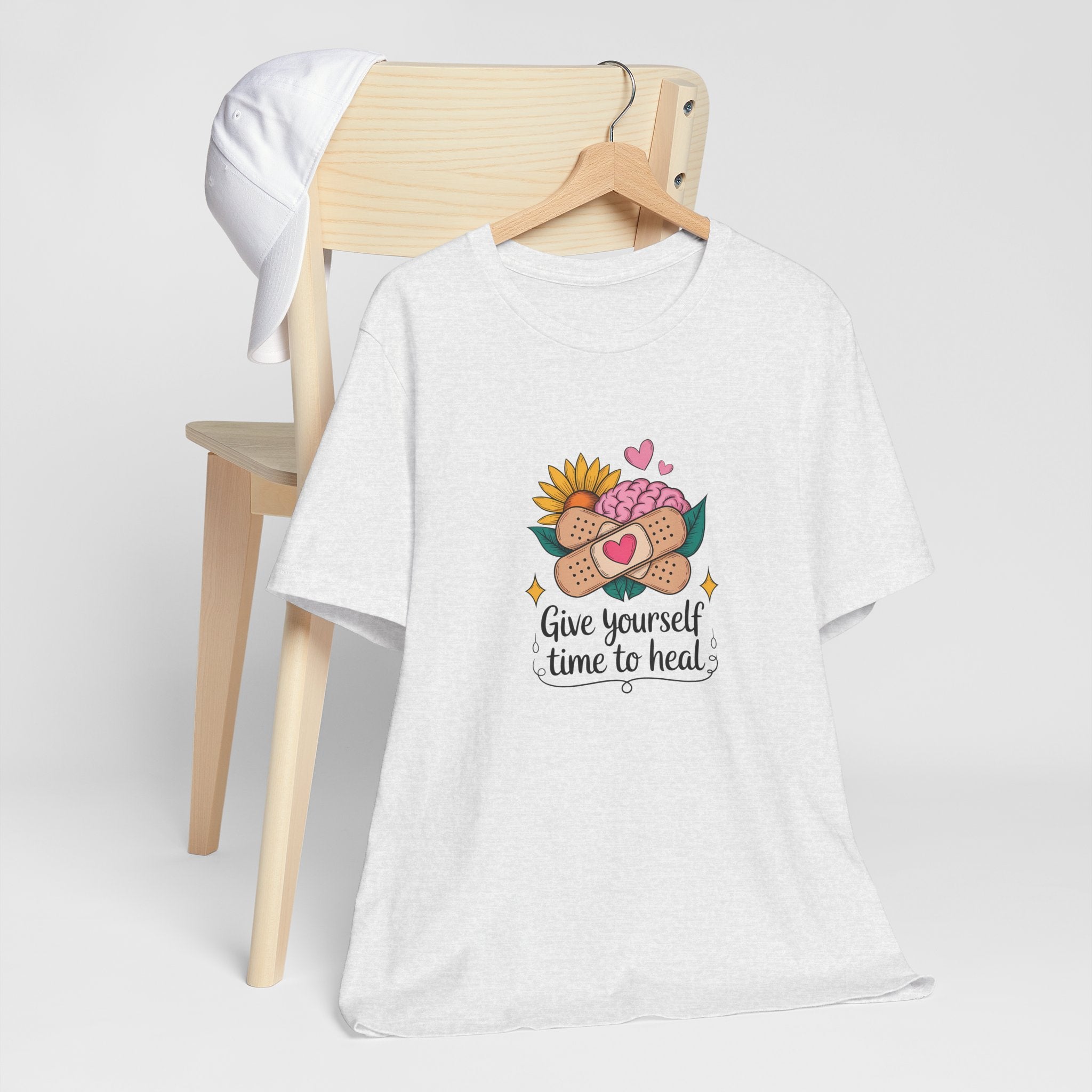Give Yourself Time to Heal T-Shirt — Self-Care Graphic Tee